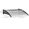 Clear Polycarbonate Door Canopy, 40.6" × 38"
