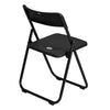 Stackable Folding Chairs, Black — Set of 10