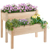 Two-Tier Raised Garden Bed in Fir Wood, 34"