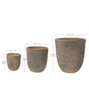 Round Magnesium Planters — Set of 3