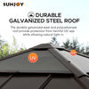 9x9 Cedar Framed Hardtop Gazebo with Polycarbonate Roof