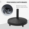 20.5" Heavy Duty Rolling Umbrella Base with Locking Wheels