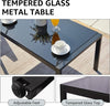 4-Piece Metal Patio Furniture Set with Cushions