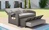 Wicker Double Chaise Lounge — 2 Person