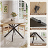 Round 47-Inch Dining Table, Natural Oak Finish