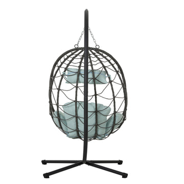 Wicker Egg Chair with Stand — Classic Hang