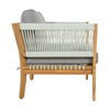 Acacia Wood Lounge Chair with Woven Rope Accents