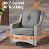 5-Piece Outdoor Patio Set with 42" Fire Pit Table, Dark Grey
