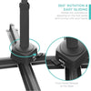 10 ft Solar LED Cantilever Patio Umbrella with Cross Base