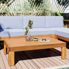 5-Piece Outdoor Sectional Sofa Set Solid Acacia Wood Beige with