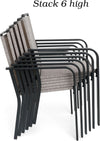 7 Piece Outdoor Dining Set with Stackable Chairs