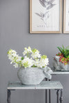 Gray Cement Indoor & Outdoor Planter, 14 × 8 in