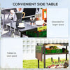 Outdoor Bar Cart Grill Table with Stainless Steel Top