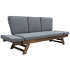 Adjustable Wood Daybed Sofa — Gray