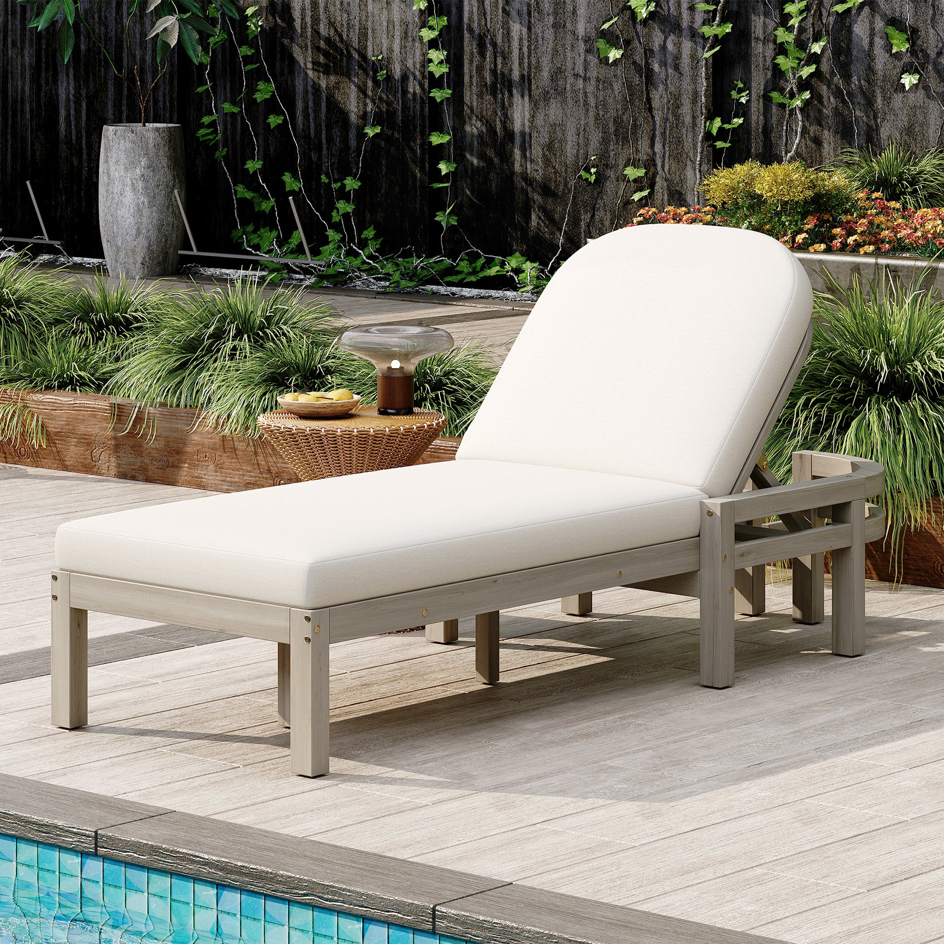 Acacia Chaise Lounge — 5-Position Adjustable