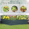 Galvanized Steel Raised Garden Bed, 4' x 4' x 1'