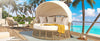 Outdoor Wicker Daybed with Adjustable Backrest, Cushions and Canopy