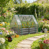 2-in-1 Raised Planter with Roll-Up Greenhouse Cover