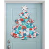 Coastal Tree Door Hanger, Handcrafted Wood Holiday Wall Decor