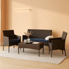 Outdoor Patio Sofa Set Navy Cushions Weather proofing