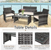 Weather-Resistant PE Rattan Patio Furniture Conversation Set