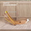 Teak Wood Outdoor Rocking Chair with Adjustable Recline