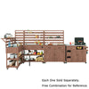 Extendable Outdoor Kitchen Island — Solid Wood