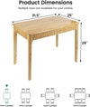 Solid Oak Rectangular Dining Table Contemporary Farmhouse