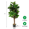 5 ft Artificial Fiddle Leaf Fig Tree in Planter
