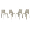 Set of 4 Stacking Patio Dining Chairs - Commercial Grade