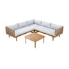 Premium Outdoor Sectional Seating Group — Waterproof Cushions, Teak Frame
