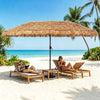 15x9 ft Double-Sided Tiki Patio Umbrella with Weighted Base