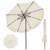 10 Ft Solar Powered Patio Umbrella with 24 LED Lights