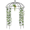 Wrought Iron Garden Arch Gazebo, Black