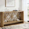 Long Farmhouse Console Table with 2-Tier Storage