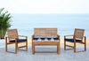 4-Piece Patio Conversation Set with Acacia Wood Coffee Table