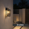 Double-Cage Outdoor Wall Lantern in Satin Black