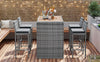 5-Piece Gray Wicker Patio Set with Cushioned Seating