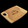 Two-Tone Bamboo Cutting & Charcuterie Board with Handle, 11x9