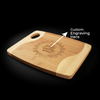 Two-Tone Bamboo Cutting & Charcuterie Board with Handle, 11x9