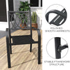 5-Piece Round Patio Dining Set with 47-Inch Wood-Grain Slat Table and