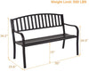 50-Inch Steel Outdoor Garden Bench Loveseat
