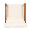 Acacia Wood Mid-Century Outdoor Lounge Chair