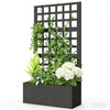 Galvanized Steel Raised Planter Box with Trellis