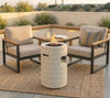 Concrete Propane Fire Column, 40,000 BTU — Beige