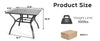 5-Piece Patio Dining Set with Wood-Grain Table, Umbrella Hole and 4