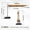10 X10  Square Cantilever Umbrella With Center Pole