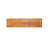 Acacia Wood Bench with Handwoven Rattan Legs