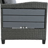 Wicker L-Shaped Patio Sectional — 5 Piece