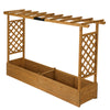 Raised Garden Bed with Trellis and Hanging Roof
